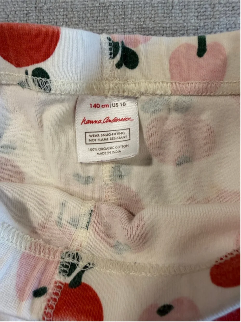 Hanna Andersson Apple of My Eye Organic Cotton shorts Pajama Set girls size 10